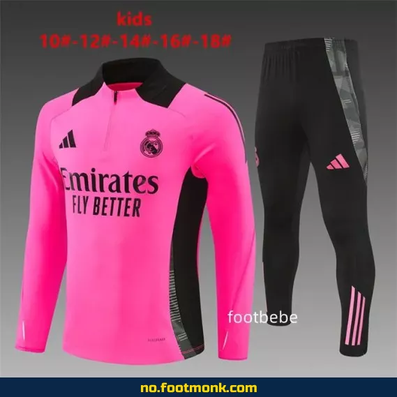 Real Madrid barnedrakt 2024-2025 rosa/rød – Offisiell fotballdrakt for barn – Kjøp nå