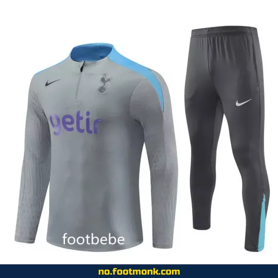 Tottenham 2024/2025 fotballdrakt grå lys - Offisiell drakt, fotballtrøye med navn, fotballdrakter for voksne og barn